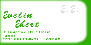 evelin ekert business card